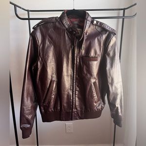 Vintage Campus BROWN Leather Jacket Motorcycle Moto Cafe Bomber Biker SIZE 40